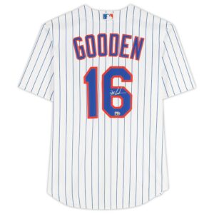 Dwight Gooden New York Mets Autographed White Nike Cooperstown Collection Replica Jersey