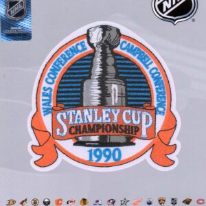Edmonton Oilers vs. Boston Bruins Unsigned 1990 Stanley Cup Championship National Emblem Jersey Patch