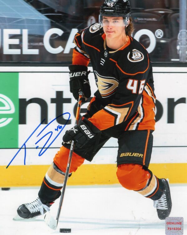 Trevor Zegras Anaheim Ducks Autographed 8x10 Photo