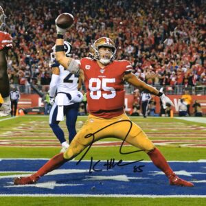 George Kittle San Francisco 49ers Autographed 16" x 20" Touchdown Spike Photograph