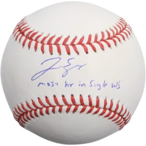 George Springer Houston Astros Autographed Baseball with "2017 WS MVP" Inscription