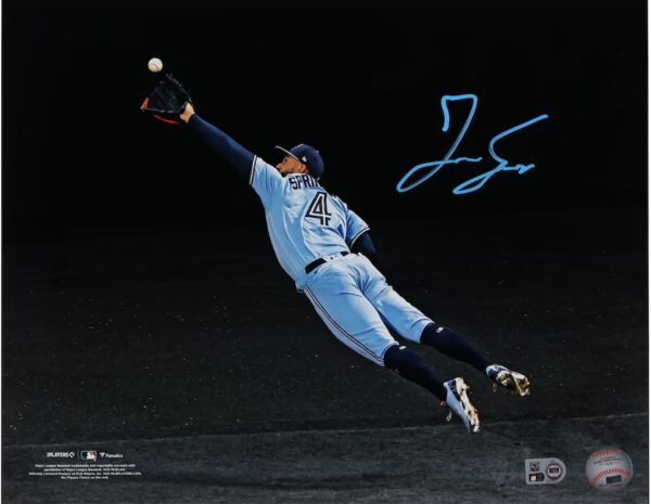 George Springer Toronto Blue Jays Autographed 11" x 14" Diving Catch Photograph