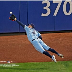 George Springer Toronto Blue Jays Unsigned Makes a Diving Catch Photograph