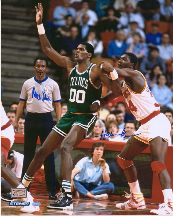 Hakeem Olajuwon & Robert Parish Multi-Signed 16" x 20" In Post Photograph