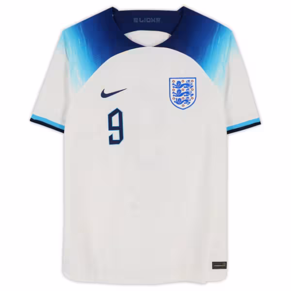 Harry Kane England National Team Autographed 2022-23 White Nike Authentic Jersey with Multiple Inscriptions - Limited Edition of 18 - Image 2