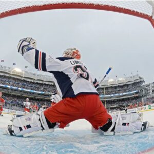 Henrik Lundqvist New York Rangers Unsigned 2014 NHL Stadium Series Photograph