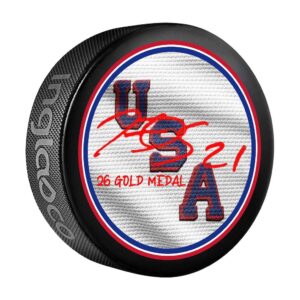 Hilary Knight Team USA Autographed 2026 Winter Olympics Hockey Puck with "26 Gold Medal" Inscription