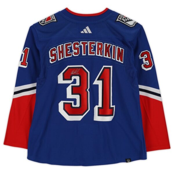 Igor Shesterkin New York Rangers Autographed 2022-23 Reverse Retro Adidas Authentic Jersey