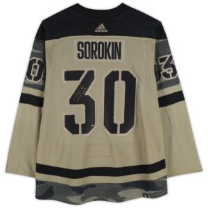 Ilya Sorokin New York Islanders Autographed Camo adidas Authentic Jersey with "White Whale" Inscription - Limited Edition of 30