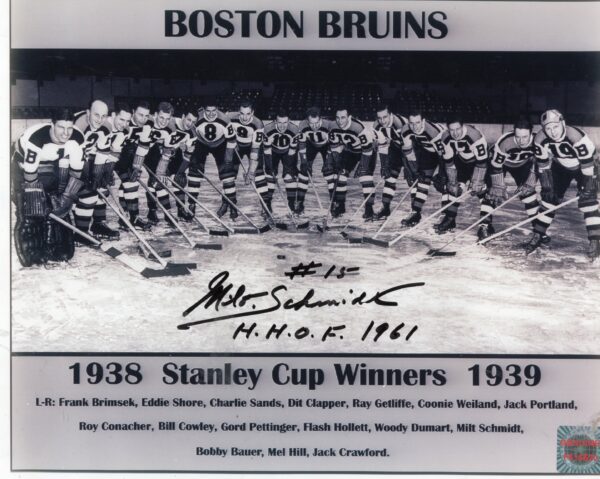 Milt Schmidt Boston Bruins Autographed 8x10 Photo