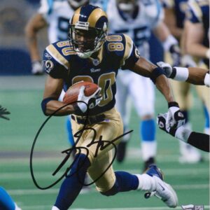 Isaac Bruce St. Louis Rams Autographed 16" x 20" Running Photograph with "HOF 20" Inscription