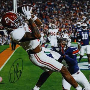 Isaiah Bond Alabama Crimson Tide Autographed 8" x 10" 4th and 31 Catch in End Zone Photograph