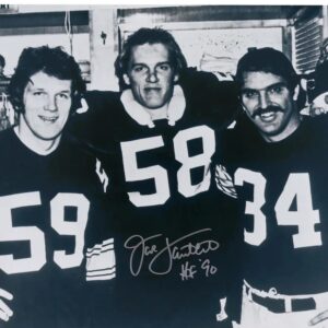 Jack Lambert Pittsburgh Steelers Autographed 16" x 20" Locker Room Photograph with "HOF 90" Inscription
