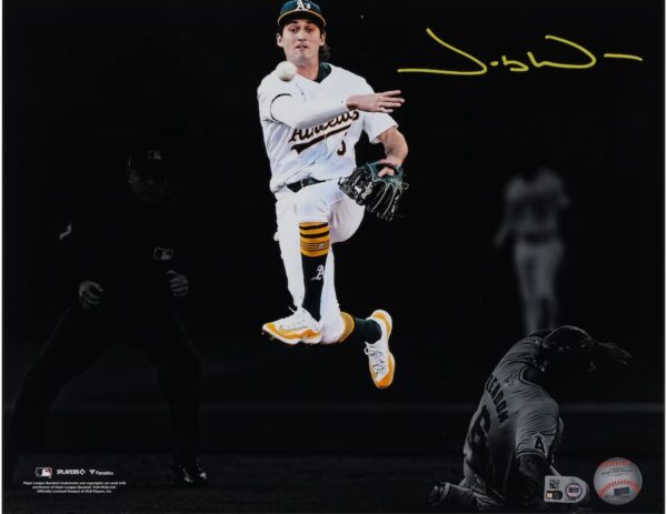 Jacob Wilson Athletics Autographed 11" x 14" Jump Throw Spotlight Photograph