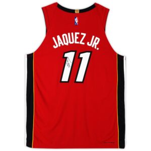Jaime Jaquez Jr. Miami Heat Autographed Jordan Brand Red Statement Authentic Jersey
