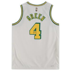 Jalen Green Houston Rockets Autographed White Nike 2022-23 Classic Edition Swingman Jersey