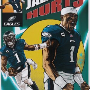 Jalen Hurts Philadelphia Eagles Unsigned 16" x 20" Photo Print - Art by Brian Kong