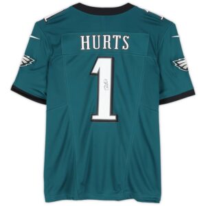 Jalen Hurts Philadelphia Eagles Autographed Midnight Green Nike Limited Jersey