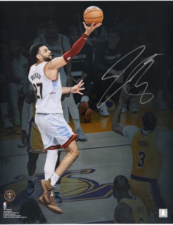 Jamal Murray Denver Nuggets Autographed 8" x 10" 2023 Western Conference Finals Layup Spotlight vs. Los Angeles Lakers Photograph