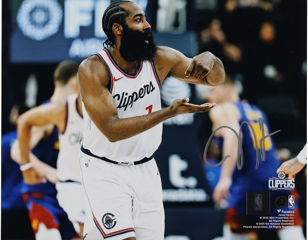 James Harden LA Clippers Autographed 8" x 10" Stir the Pot Celebration Photograph