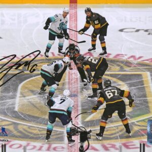 Jared McCann Seattle Kraken Autographed 8" x 10" First Franchise Face-Off Photograph