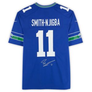 Jaxon Smith-Njigba Seattle Seahawks Autographed Royal Throwback Nike Game Jersey