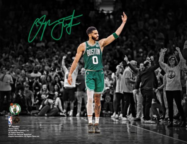 Jayson Tatum Boston Celtics Autographed 11" x 14" 2024 NBA Finals Champions Spotlight Photograph