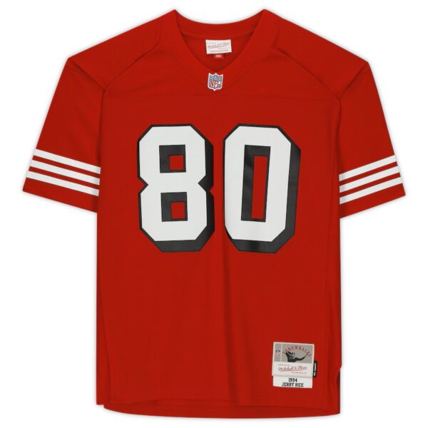 Jerry Rice San Francisco 49ers Autographed Mitchell and Ness Red Replica Jersey - Image 2