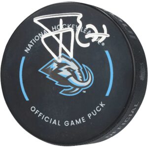 JJ Peterka Utah Mammoth Autographed Official Game Puck