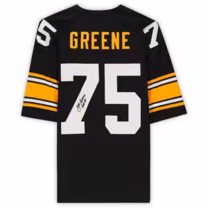 Joe Greene Pittsburgh Steelers Autographed Mitchell & Ness Black Authentic Jersey with "HOF 87" Inscription
