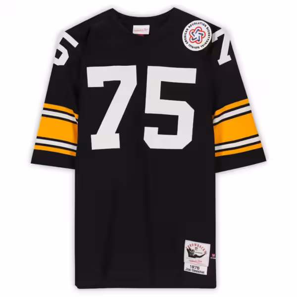 Joe Greene Pittsburgh Steelers Autographed Mitchell & Ness Black Authentic Jersey with "HOF 87" Inscription - Image 2