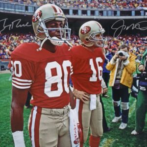 Joe Montana & Jerry Rice San Francisco 49ers Autographed 16" x 20" Taking the Field Photograph