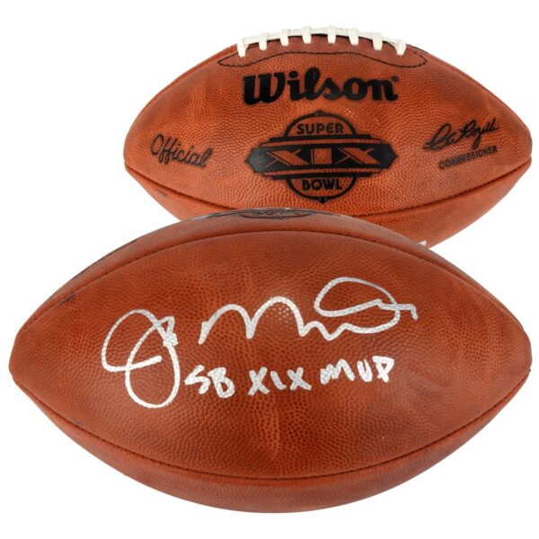 Joe Montana San Francisco 49ers Autographed Super Bowl XIX Pro Football with "SB XIX MVP" Inscription