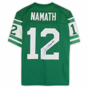 Joe Namath New York Jets Autographed Green Mitchell & Ness Replica Jersey