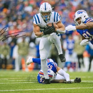 Jonathan Taylor Indianapolis Colts Autographed 16" x 20" 5 TDs vs. Buffalo Photograph