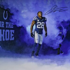 Jonathan Taylor Indianapolis Colts Autographed 8" x 10" Smoke Entrance Photograph