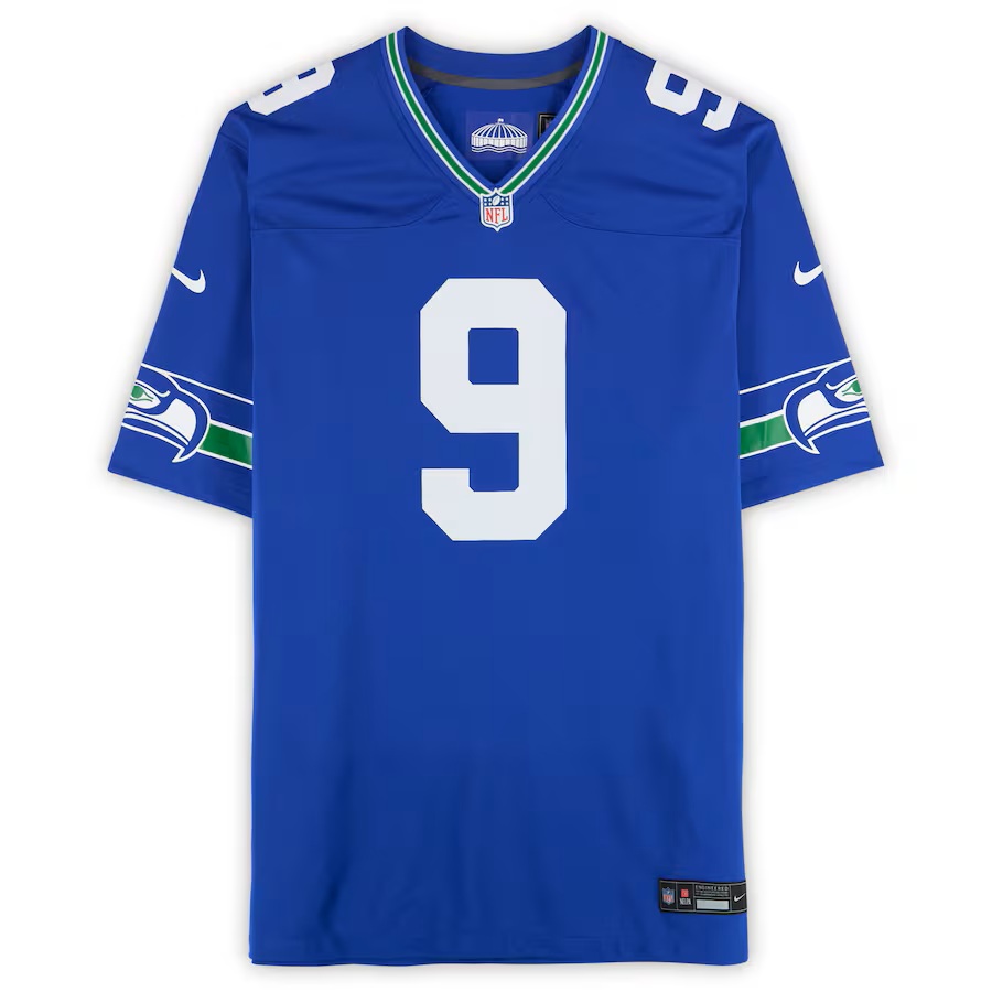 Kenneth Walker III Seattle Seahawks Autographed Royal Nike Throwback Game Jersey - Image 2