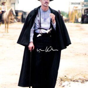 Val Kilmer Autographed Tombstone Doc Holliday 11x14 Scene Photo