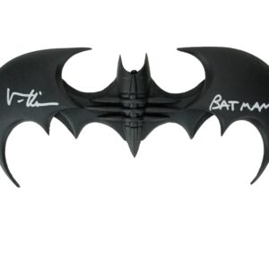 Val Kilmer Autographed Batman Forever Batarang with Batman Inscription