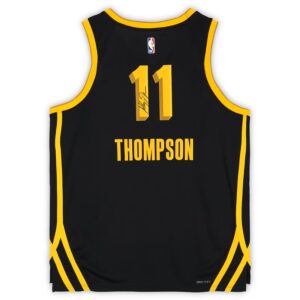Klay Thompson Golden State Warriors Autographed Black 2023-24 Nike City Edition Swingman Jersey