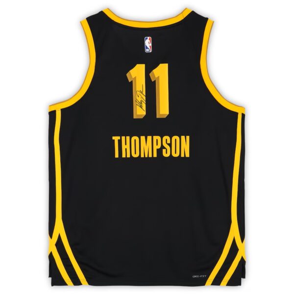 Klay Thompson Golden State Warriors Autographed Black 2023-24 Nike City Edition Swingman Jersey