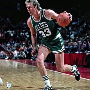 Larry Bird Boston Celtics Unsigned Driving to the Basket Photograph