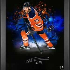 Leon Draisaitl Edmonton Oilers Autographed Framed 20" x 24" In Focus Photograph