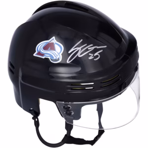 Logan O'Connor Colorado Avalanche Autographed Sportstar Black Mini Helmet
