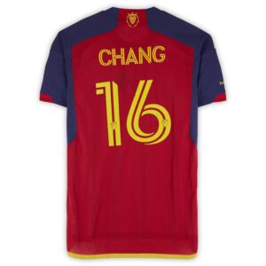 Maikel Chang Real Salt Lake Autographed Match-Used #16 Red adidas Jersey from the 2024 MLS Season - Size M