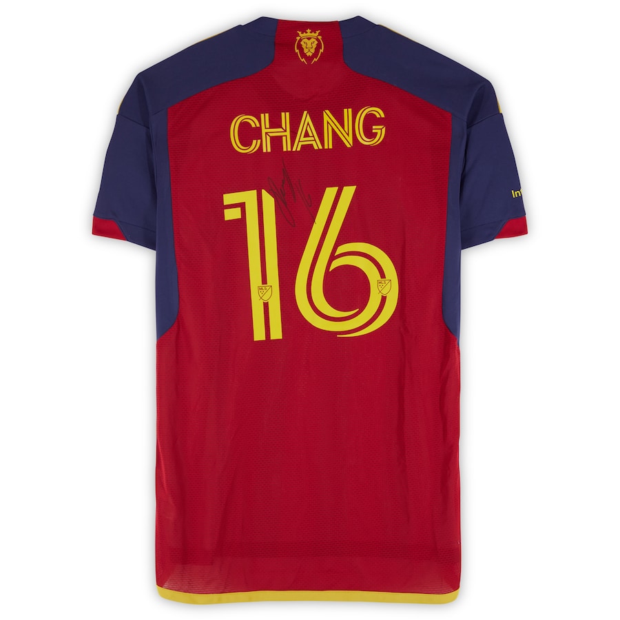 Maikel Chang Real Salt Lake Autographed Match-Used #16 Red adidas Jersey from the 2024 MLS Season - Size M