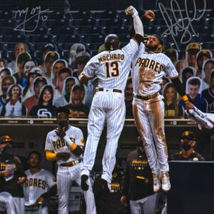 Fernando Tatis Jr. and Manny Machado San Diego Padres Unsigned Home Run Celebration Photograph