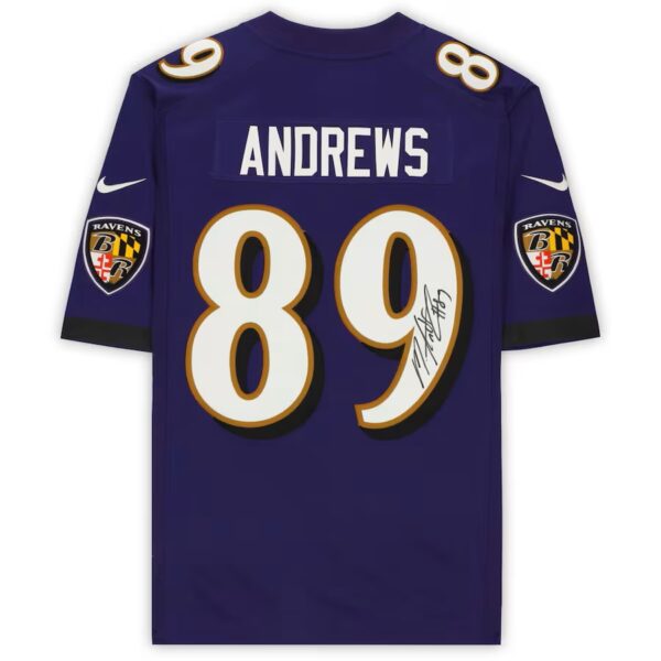 Mark Andrews Baltimore Ravens Autographed Nike Purple Limited Jersey