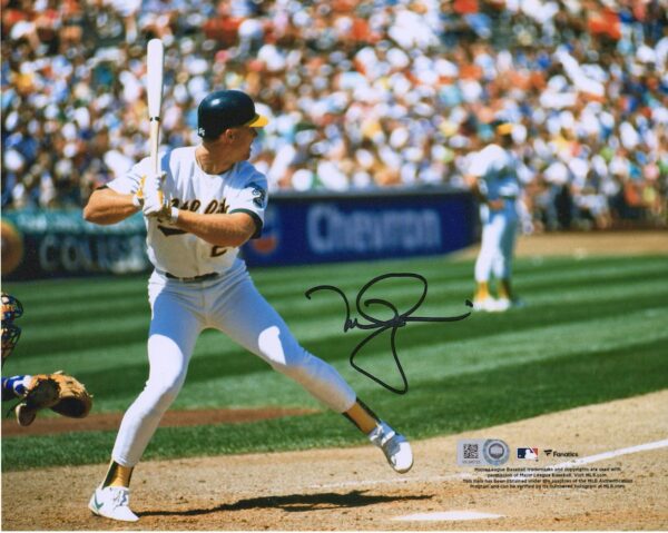 Mark McGwire Athletics Autographed 8" x 10" Hitting Photograph