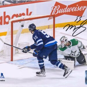 Mark Scheifele Winnipeg Jets Autographed 8" x 10" Navy Jersey Goal Photograph